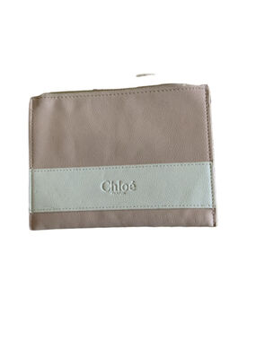 Chloé Beige Light Green Clutch Wristlet One Size